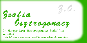 zsofia osztrogonacz business card